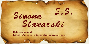 Simona Slamarski vizit kartica